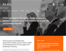 Tablet Screenshot of elsa-sls.org